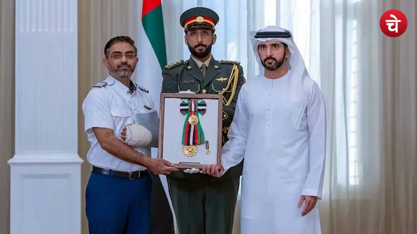 UAE President Sheikh Mohamed bin Zayed Al Nahyan honoring Captain Smit Machhar